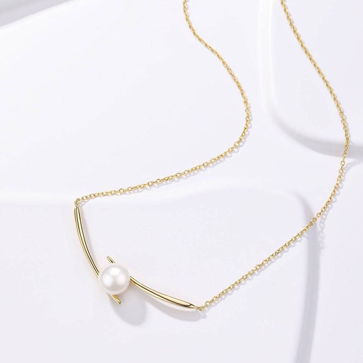 8-9mm Pearl Necklace with Smile Design