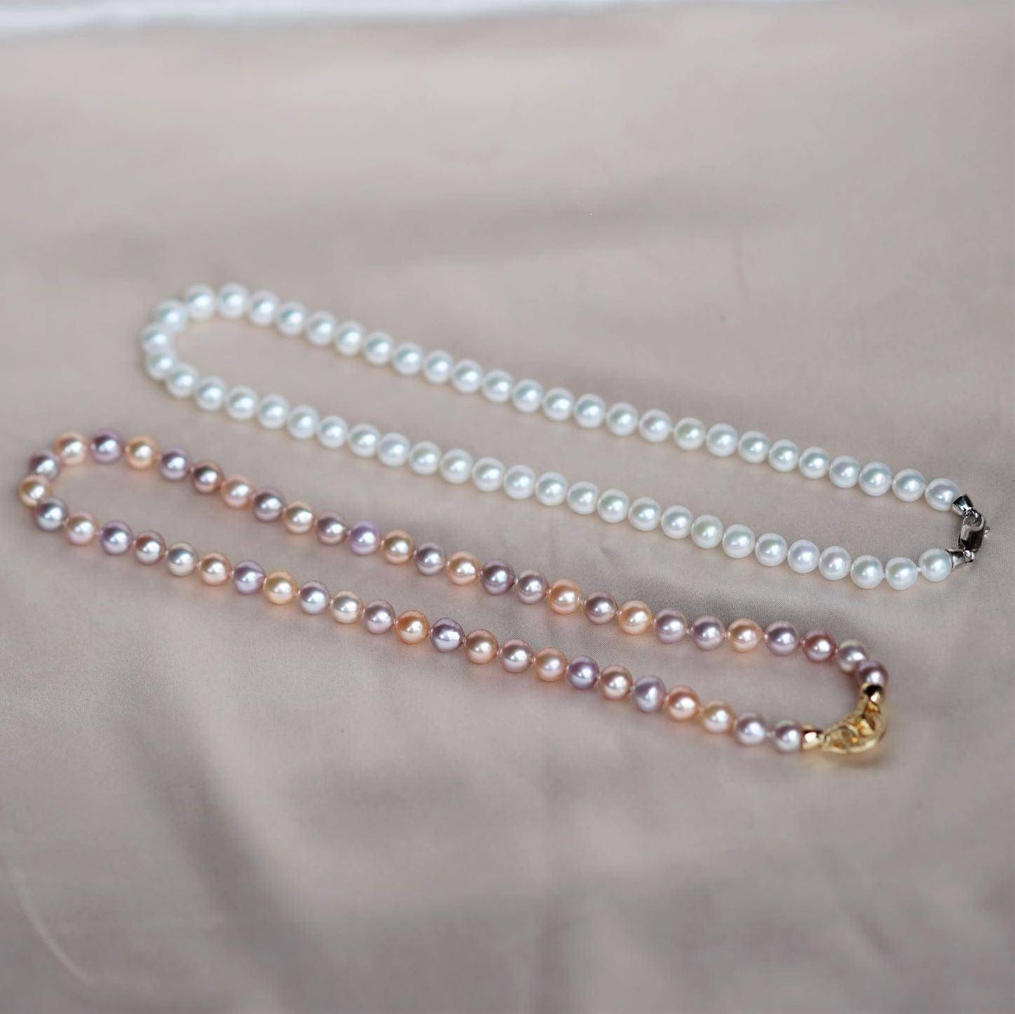 AAA White Akoya Pearl Necklace 8-9mm Size