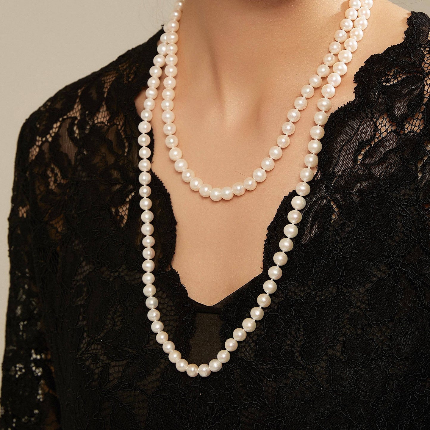 White Freshwater Pearl Rope Strand 52 Inch