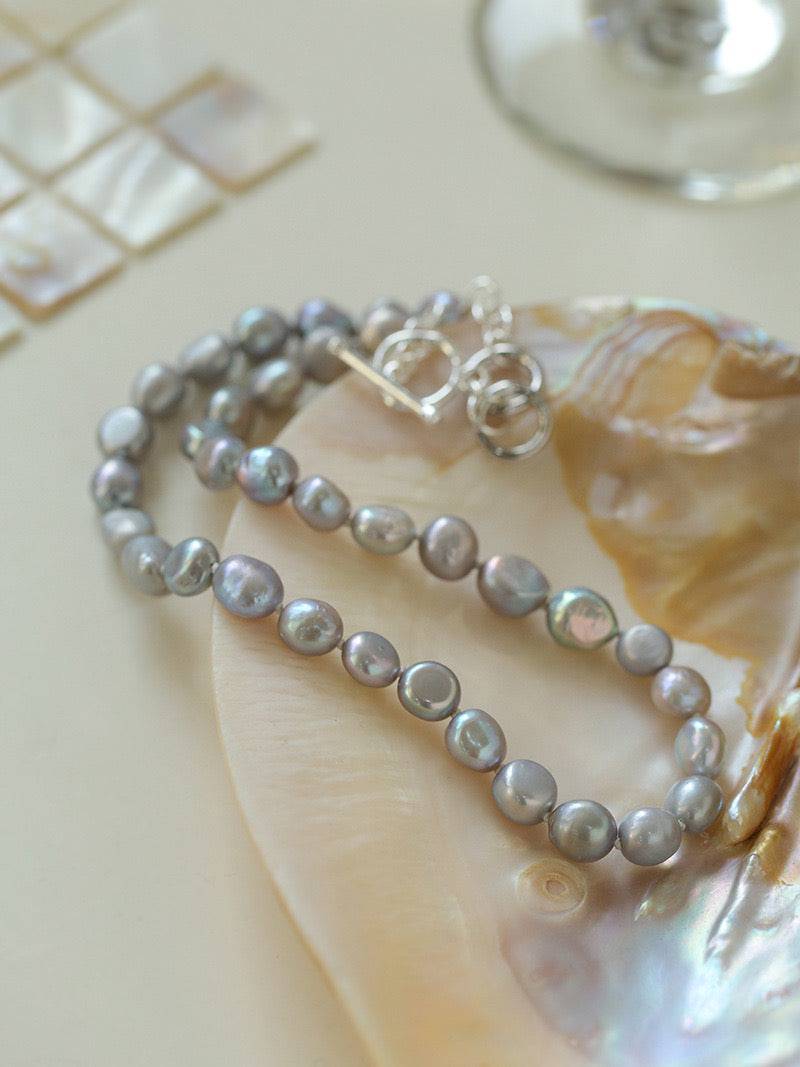 Baroque Grey Freshwater Pearl Jewelry Necklace