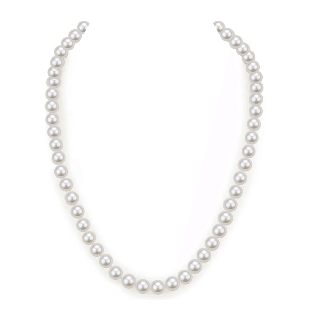 White Freshwater Pearl Necklace Seven Point Five to Eight Millimeters