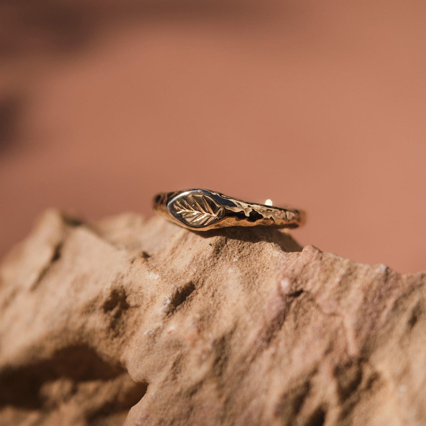 Slim Roman Style Signet Ring in Silver