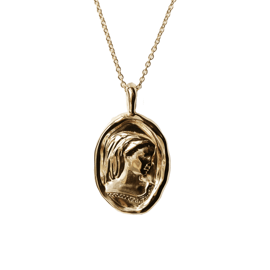 Gold Pendant in Molten Design