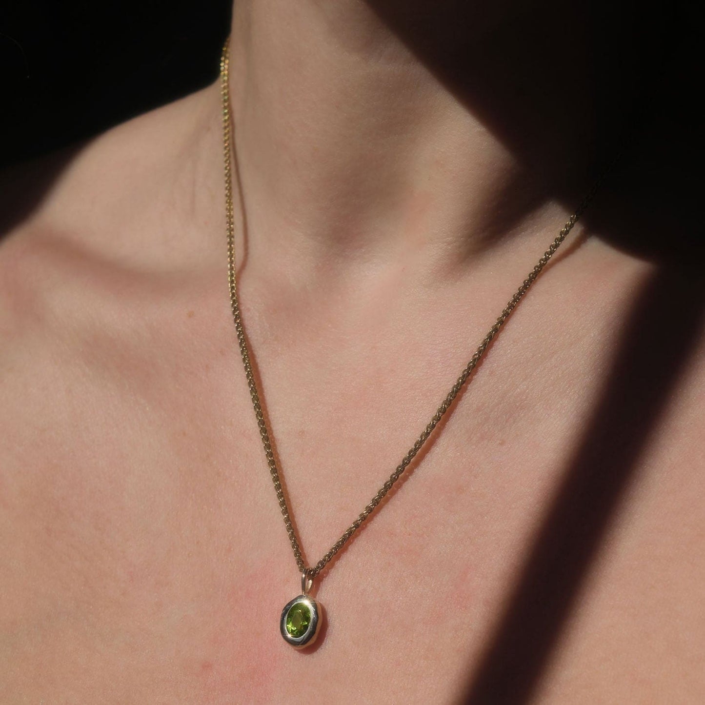 Peridot Molten Heirloom Pendant Necklace