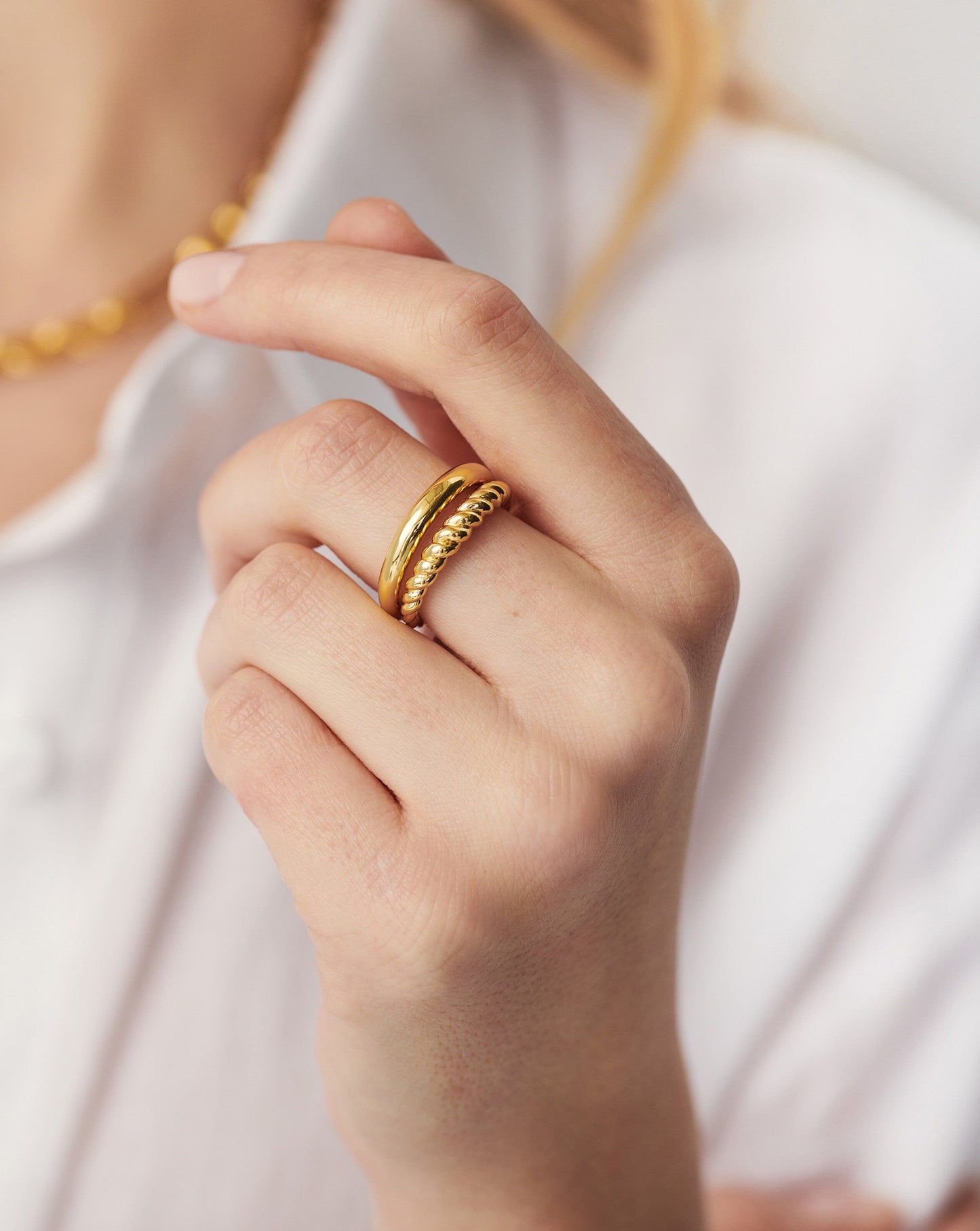 18k Gold Vermeil Radial Design Ring