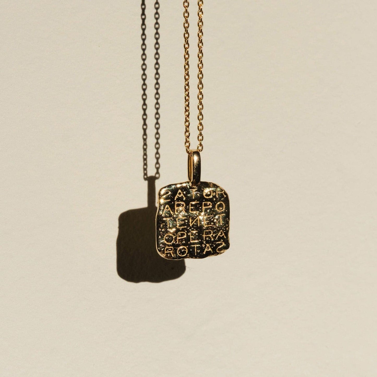 Mini Magic Sator Square Pendant Necklace