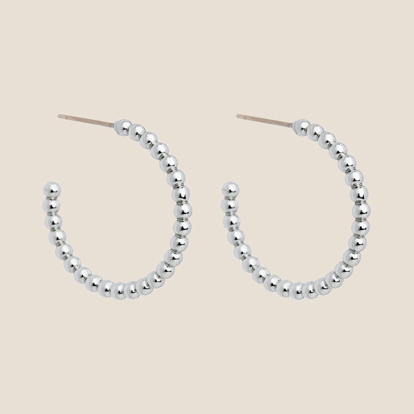 Silver Hoop Earrings in Stylish Design