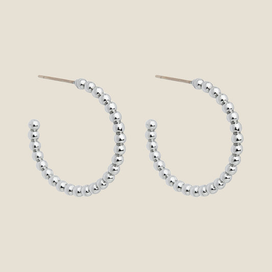 Silver Hoop Earrings in Stylish Design