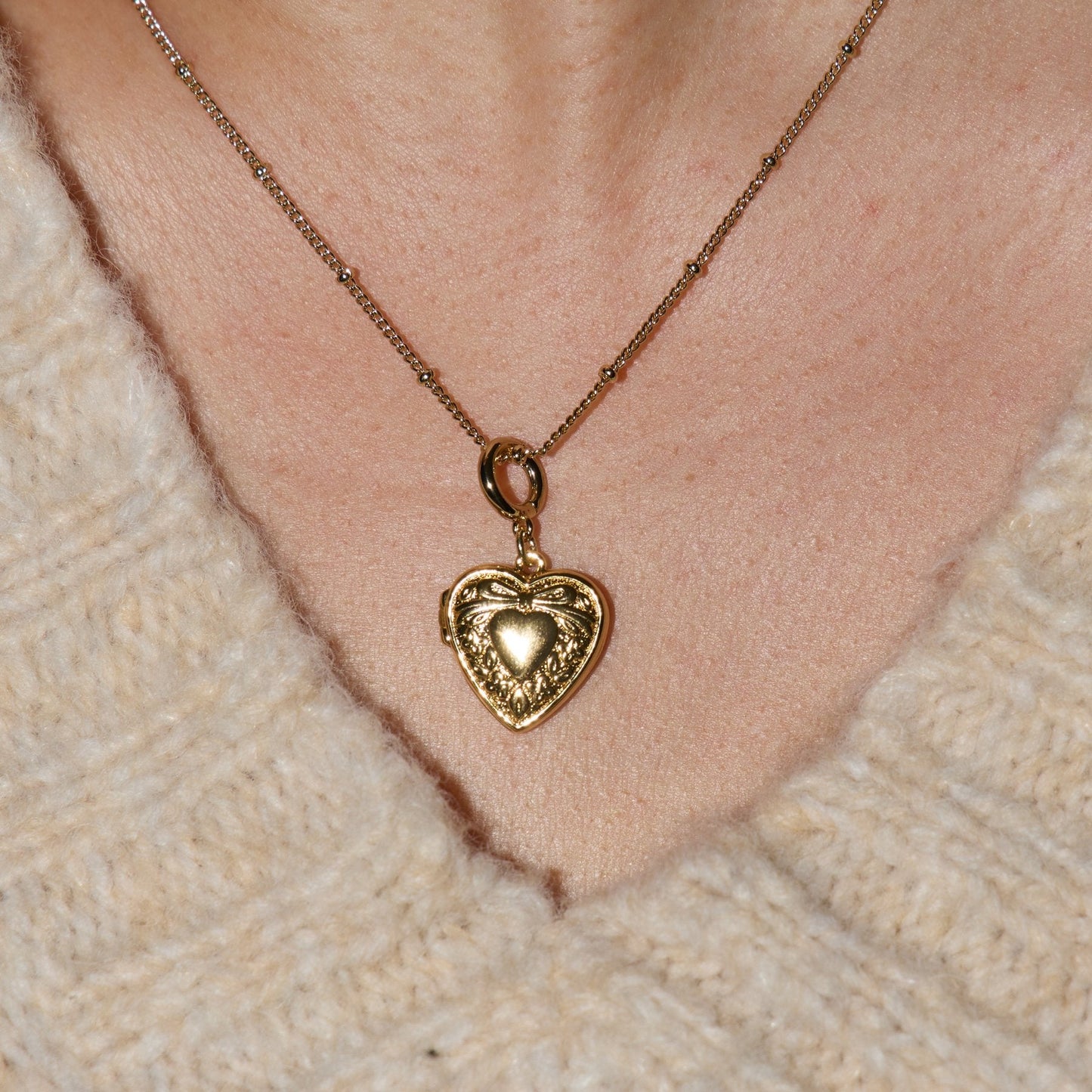 Silver Small Heart Locket Pendant