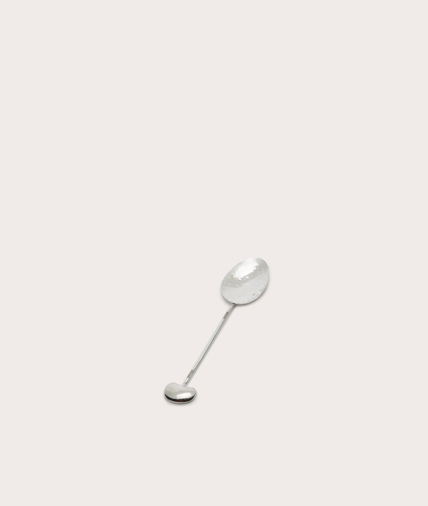 Bean Shaped Silver Teaspoon for Serving