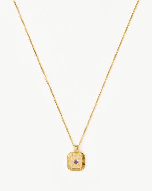 Amethyst Pendant Necklace in 18k Gold Vermeil