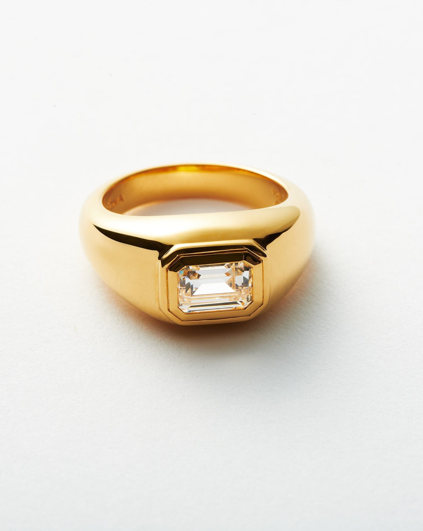 18k Gold Vermeil Stone Dome Statement Ring