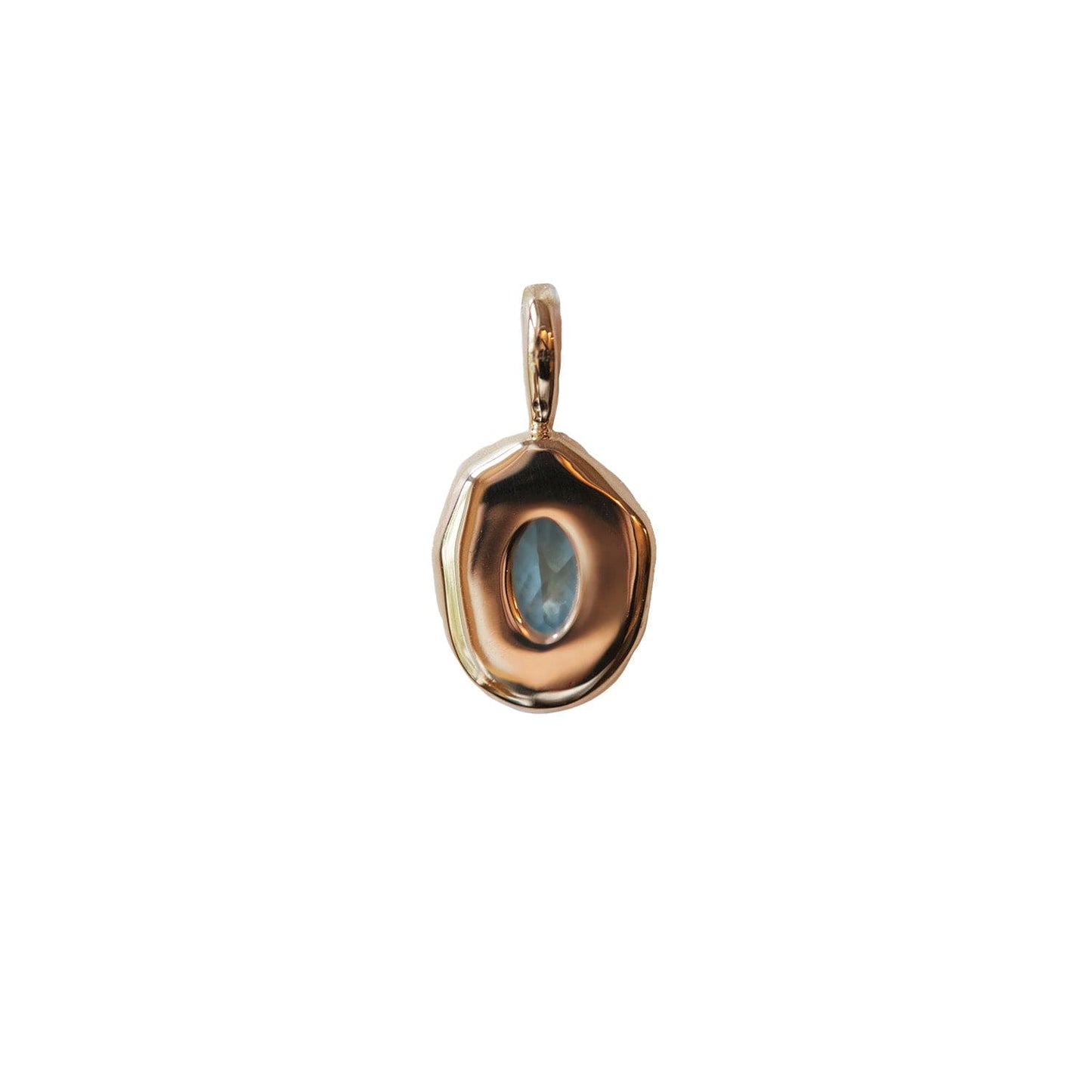 Blue Topaz Molten Heirloom Pendant Necklace